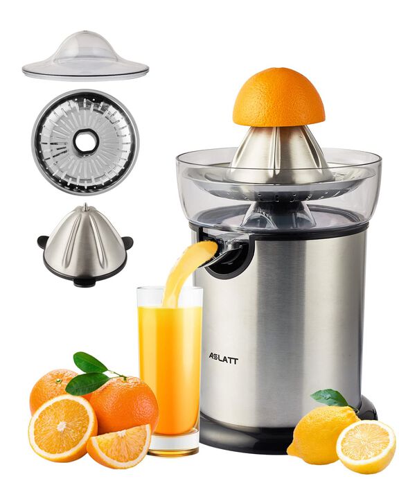 Citrus Juicer Electric Orange Juicer, Lemon Squeezer Electric for Lime Grapefruit Orange Squeezer Electric, Stainless Steel, Detachable