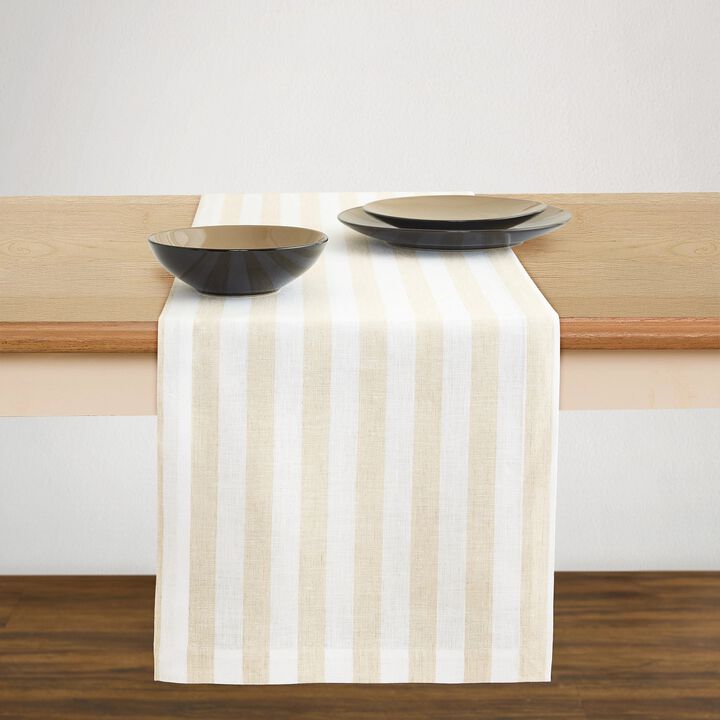 Solino Home Sorrento Stripe Linen Table Runner