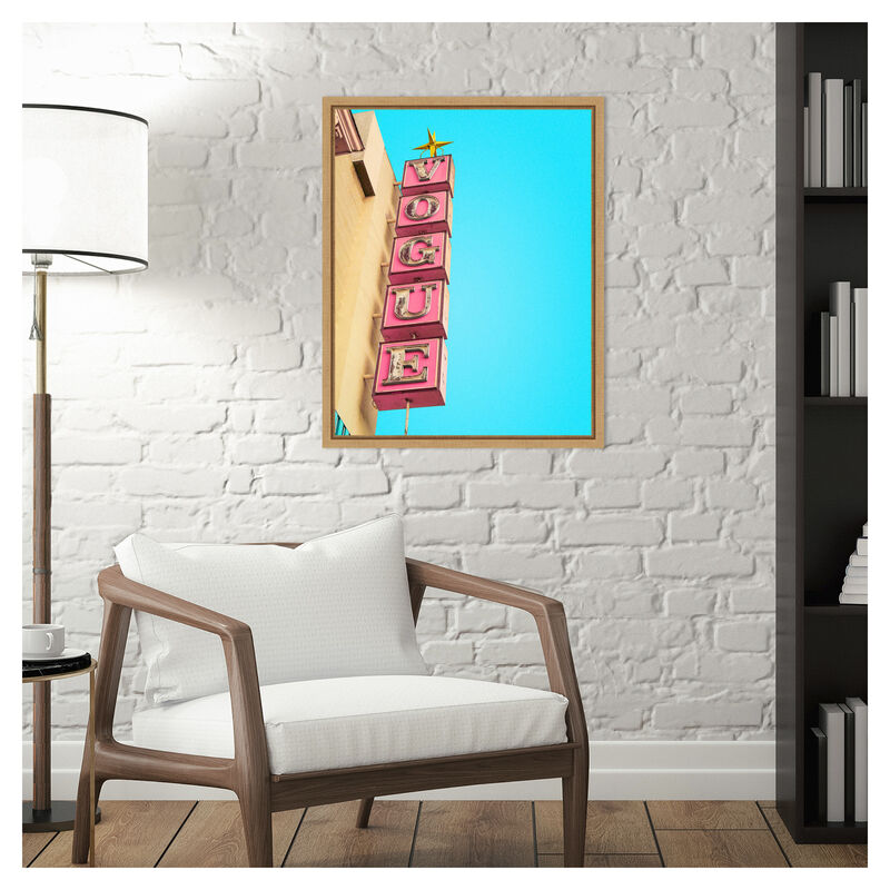 Vogue Theatre Sign in Hollywood by Tom Windeknecht Framed Canvas Wall Art