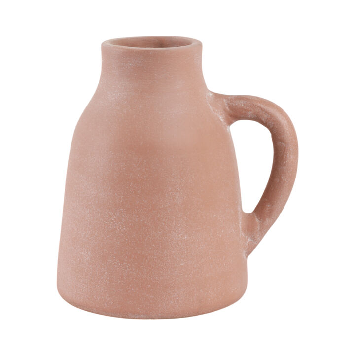8x8" Terracotta Vase w/ Handle