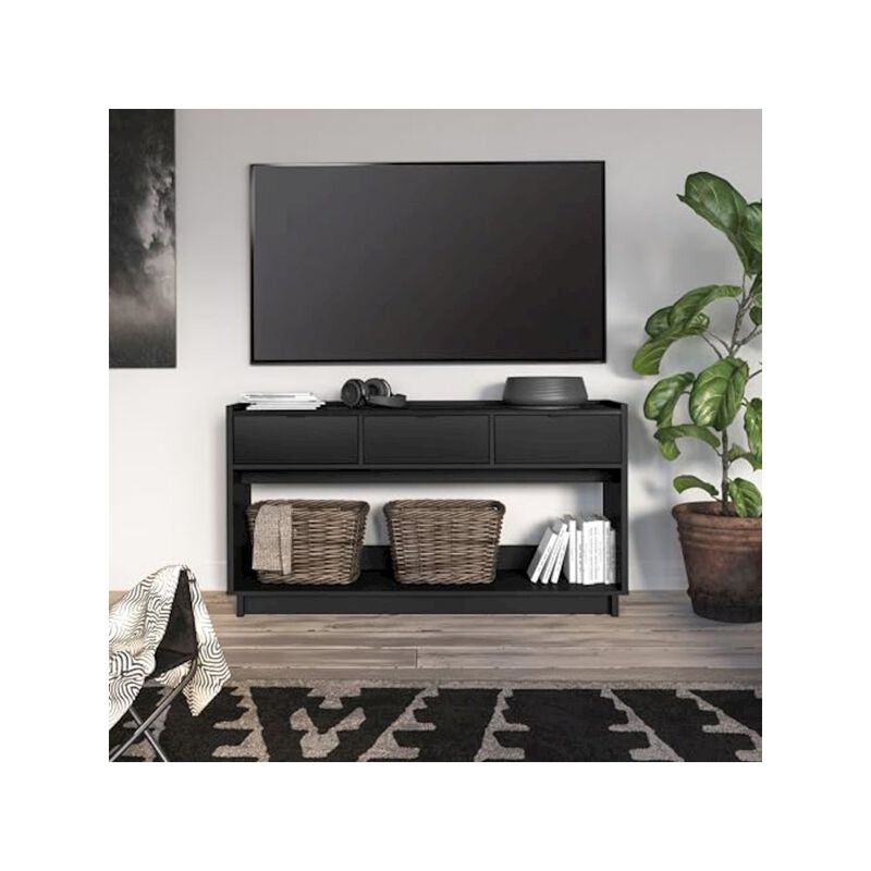 Prepac Simply Modern Entryway Console Table Engineered Wood with 3 Drawers