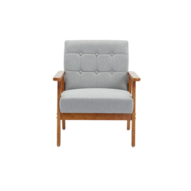 Streamdale Mid-Century Modern Leisure Chair with Wood Accents