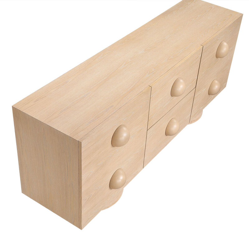 Meridian Furniture Bubble Natural Rubberwood with Oak Veneer Sideboard/Buffet image number 6