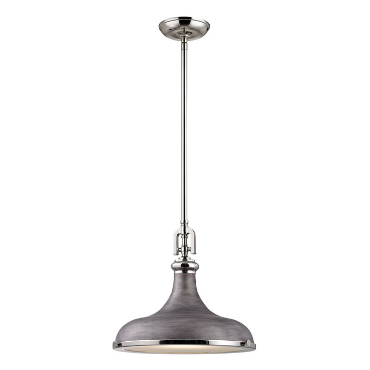 Rutherford 15'' Wide 1-Light Grey Pendant