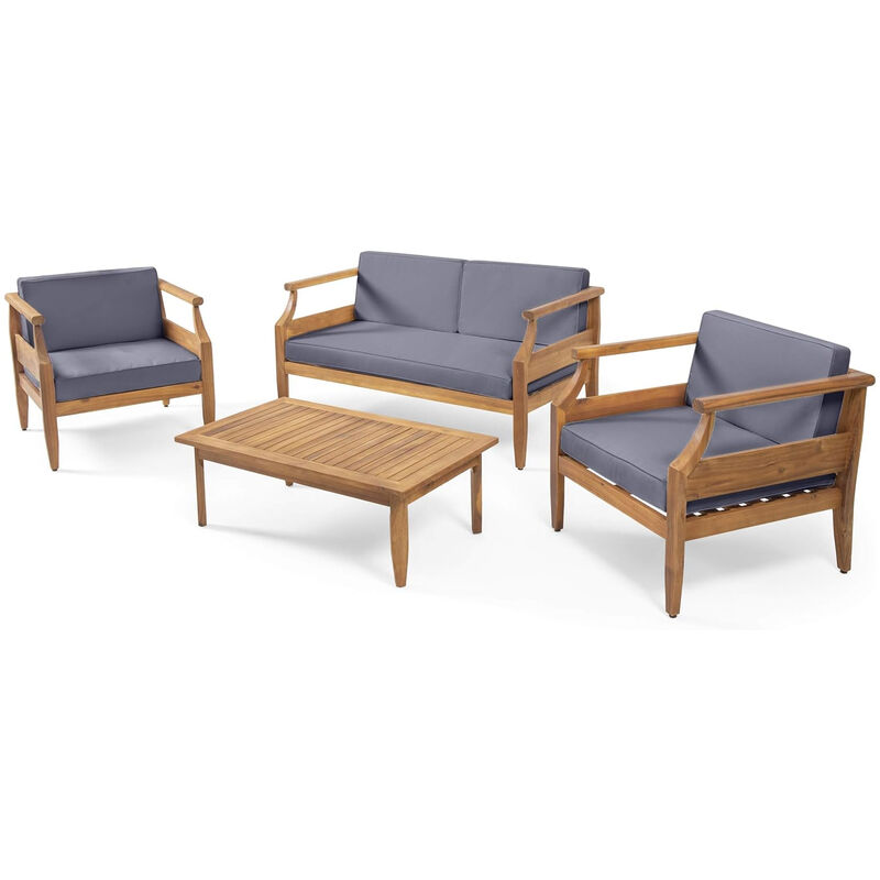 Merax Outdoor 4 Seater Chat Set with Cushions