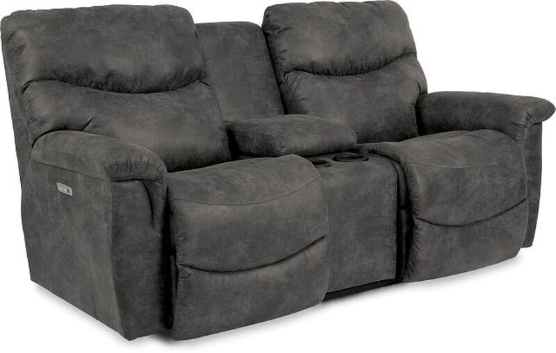 James Steel Reclining Loveseat W/Console image number 1