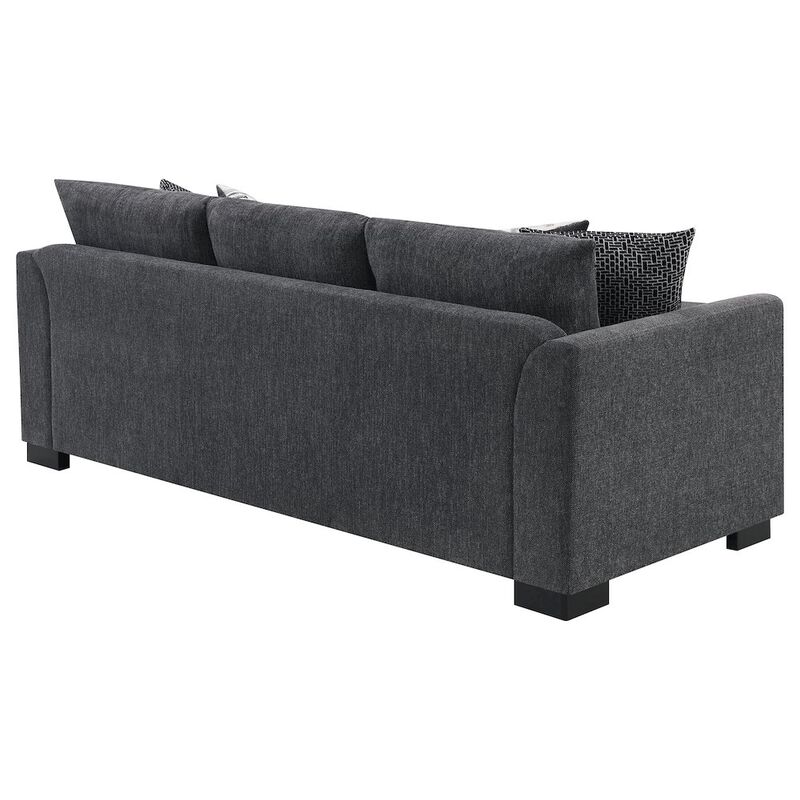 Coaster Co. of America Storey Upholstered Sleeper Sectional Chaise Sofa Dark Grey