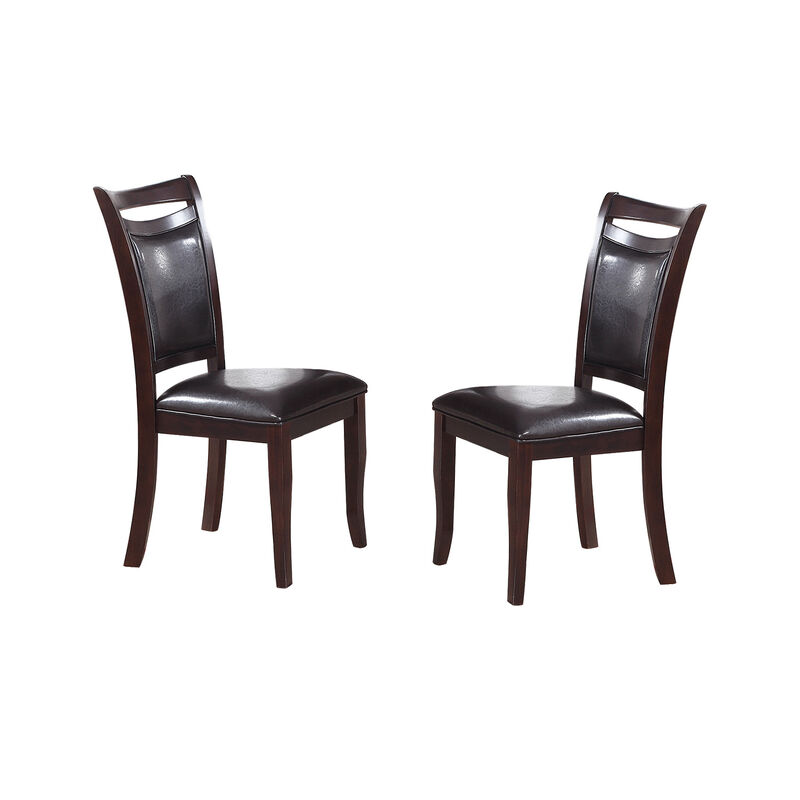 Dark Espresso Upholstered Dining Chairs, Set of 2 image number 1
