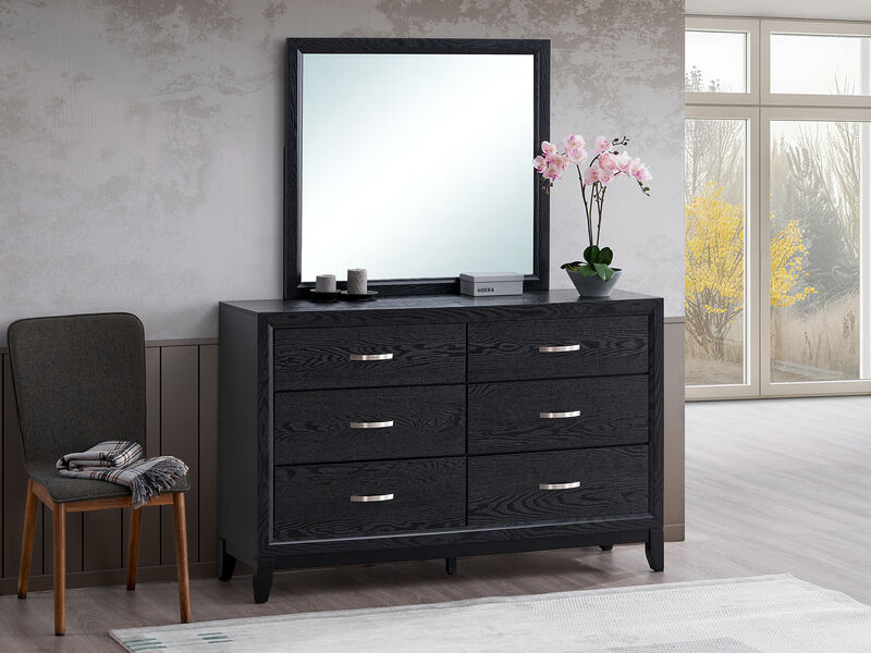 Glasgow 39 in. W x 35 in. H Rectangle Framed Dresser Mirror