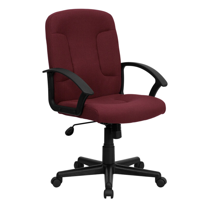 Garver Mid-Back Fabric Executive Swivel Office Chair with Nylon Arms image number 0