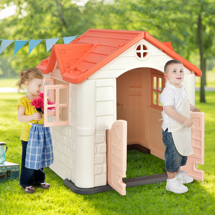 7-Piece Pretend Toy House for Kids &ndash; Playhouse Set for Boys and Girls