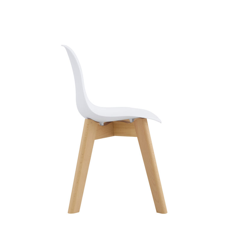 BB chair, wood leg Modern Kids Chair (Set of 2) WHITE, 2 pcs per set