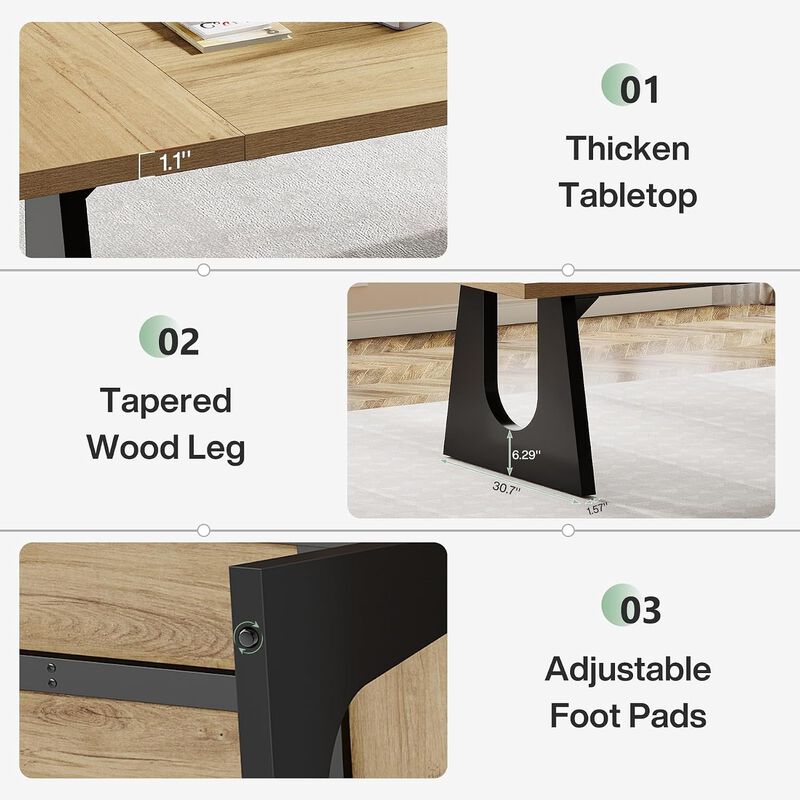 70.86" Modern Executive Desk image number 7