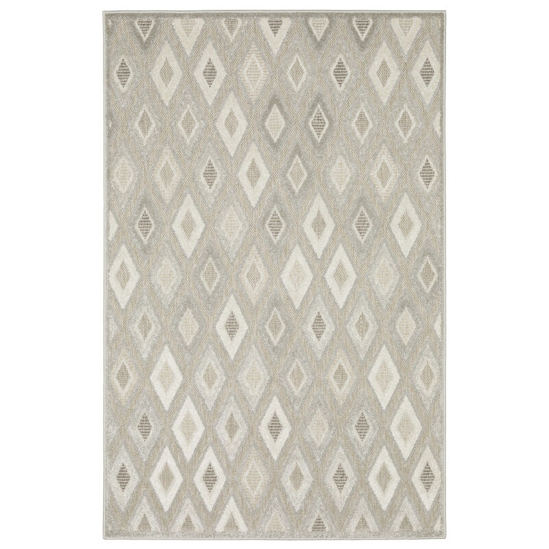 HomeRoots Diamond Area Rug image number 0