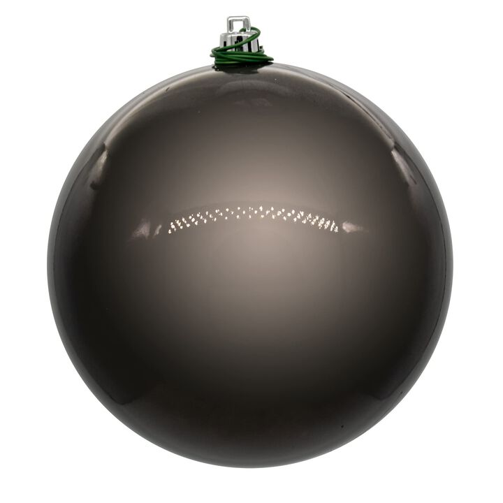 Vickerman 6" Gunmetal Pearl UV Drilled Ball Ornament, 4 per Bag.