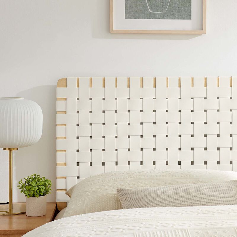 Sparta Weave Vegan Leather Queen Headboard image number 7
