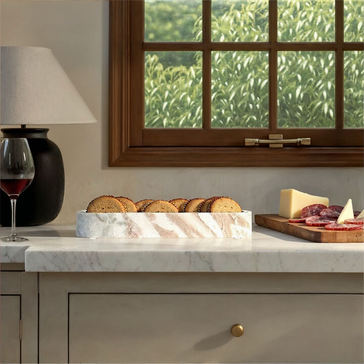 Brown Marble Oval Dish