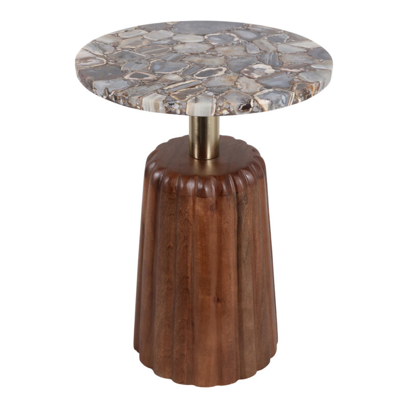 Elginshaw Agate Top Wood Accent Table image number 2