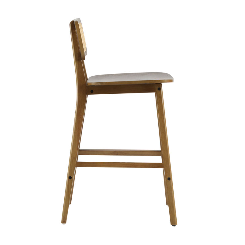 Merax 2 Pieces Wood Bar Stools Dining Chairs