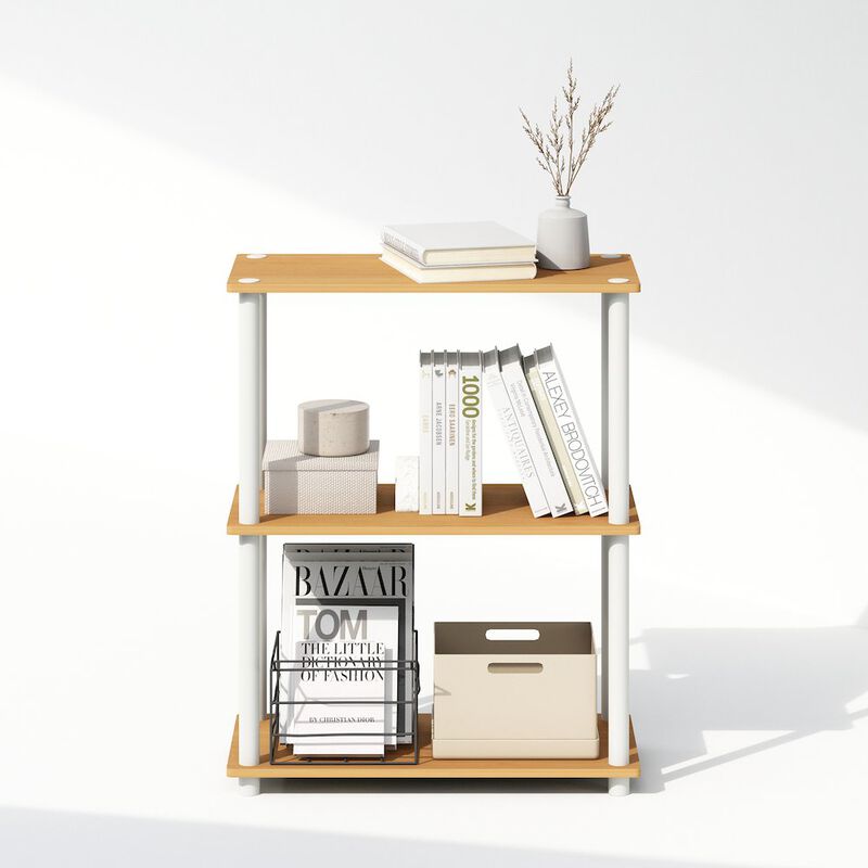 Turn-N-Tube 3-Tier Multipurpose Compact Display Rack, Shelving Unit, Bookcase