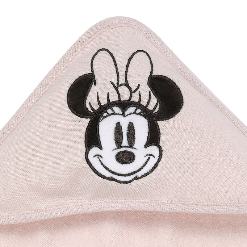 Lambs & Ivy Disney Baby Sweetheart Minnie Mouse Pink Hooded Baby Bath Towel