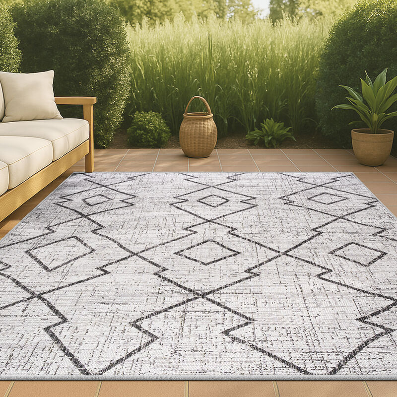 Carwa Tribal Diamond Trellis Indoor/Outdoor Area Rug