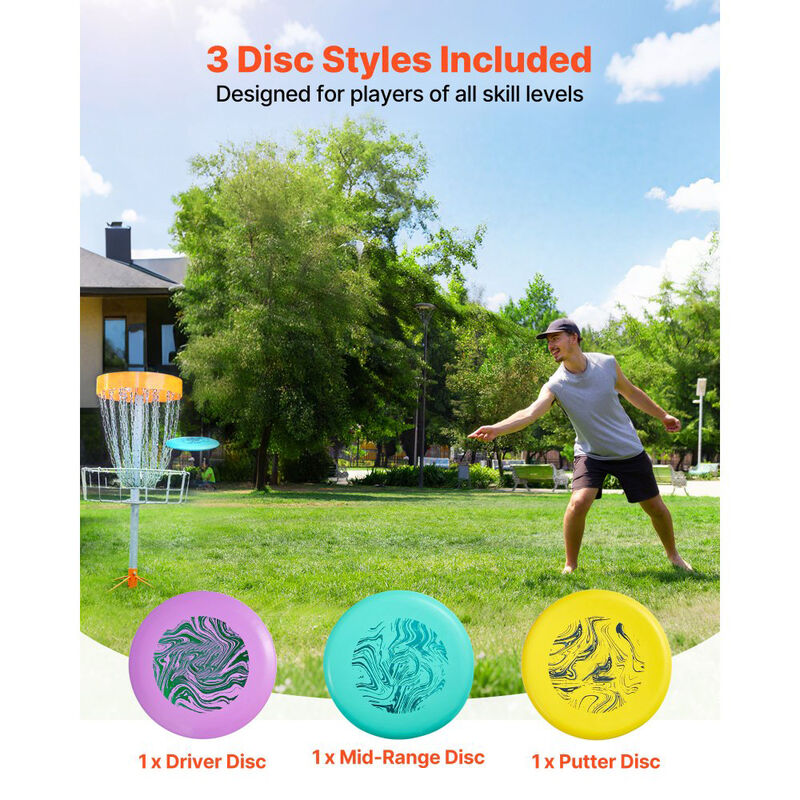 3-Pack Disc Golf Starter Set, Beginner Flying Discs with Putter, Mid-Range & Driver image number 4