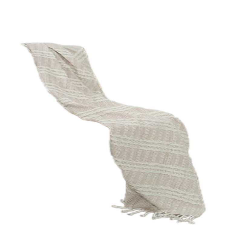 HomeRoots Blush Woven 100% Cotton Throw Blanket image number 2