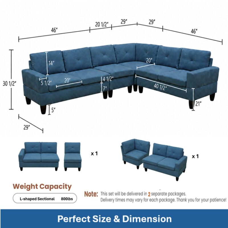 Jirji Modular L-Shaped Sectional Sofa image number 9