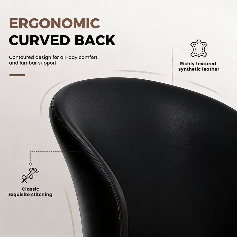 Modern PU Leather Dining Chair Set of 4 image number 6