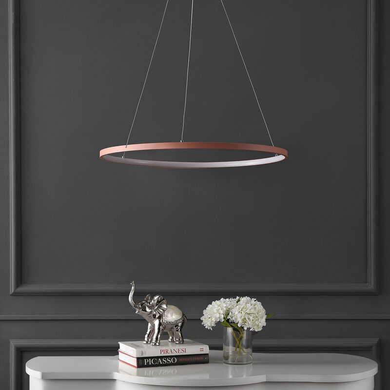 Brice Modern Contemporary Metal Round Dimmable Integrated LED Pendant