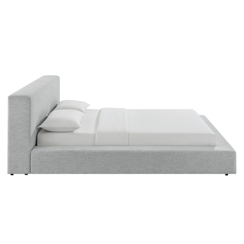 Luma Chenille Upholstered King Platform Bed Frame image number 4