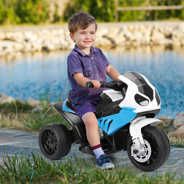 6V Kids 3-Wheel Battery Powered Ride-On Motorcycle for Outdoor Play