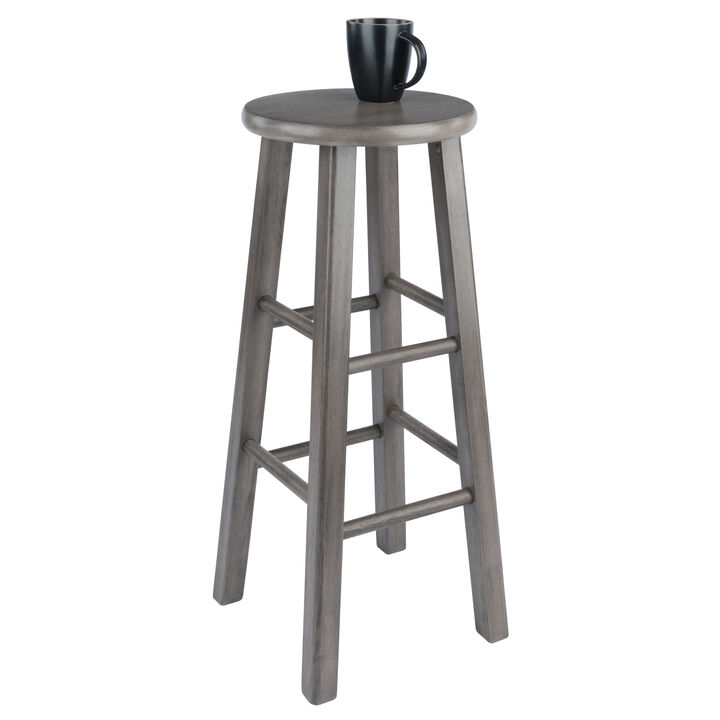 Winsome Ivy Bar Stool, 29", Rustic Gray Finish