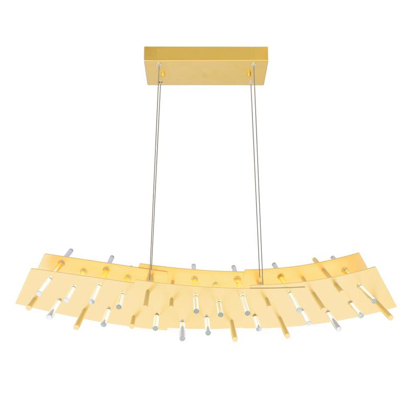 Gondola LED Chandelier With Satin Gold Finish