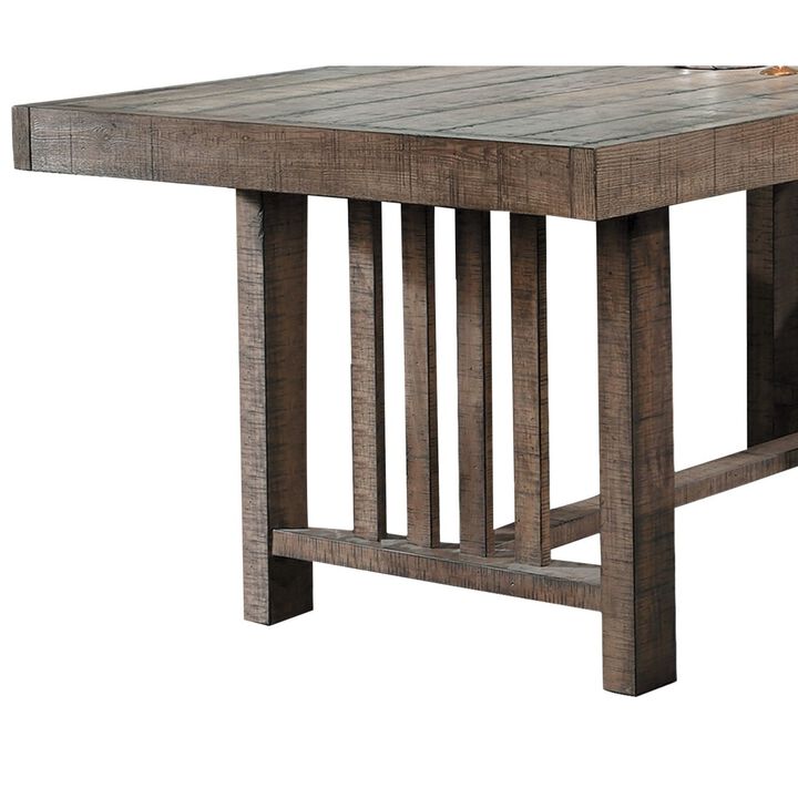 Classic Style Dining Table 1pc Distressed Light Brown Finish Wood Rustic Design Dining Furniture