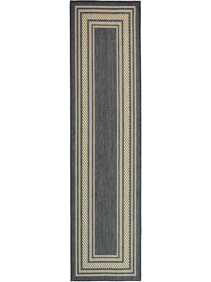 Horizon Indoor/Outdoor HOZ03 Charcoal 2' x 6' Rug