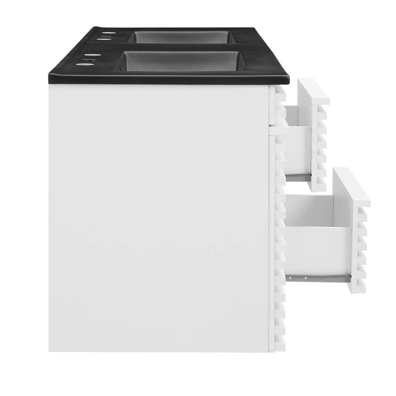 Render 48" Wall-Mount Bathroom Vanity Basin Included image number 6
