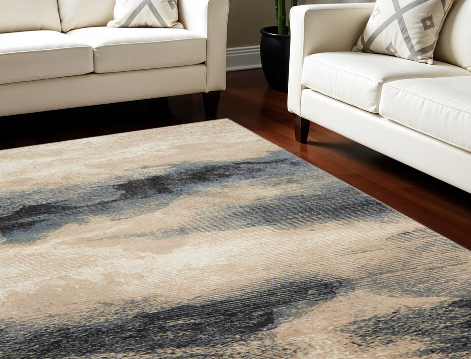 HomeRoots Abstract Non Skid Area Rug