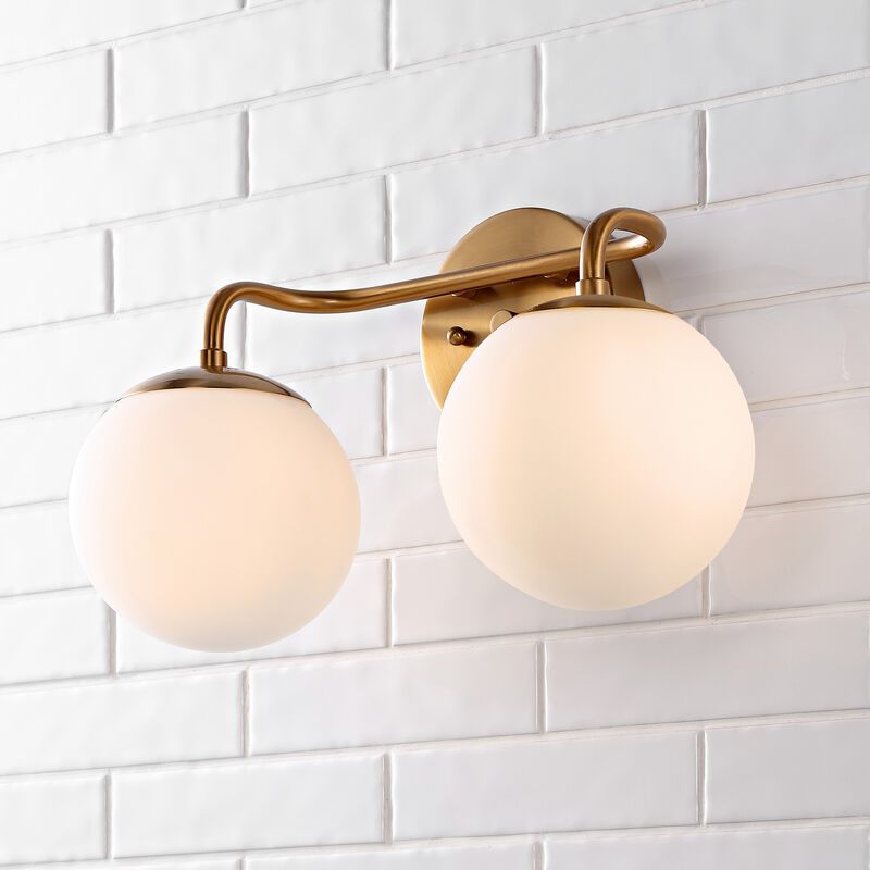 Louis Parisian Globe Metal/Frosted Glass Modern Contemporary LED Vanity Light