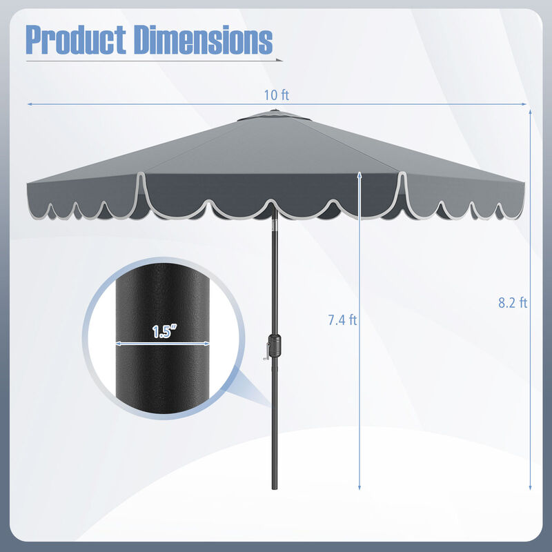 Outdoor Crank Tilt Umbrella &ndash; Adjustable Market Shade for Patio or Backyard image number 4