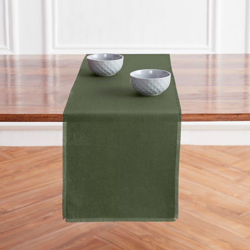 Linen Table Runner - Fringe image number 2