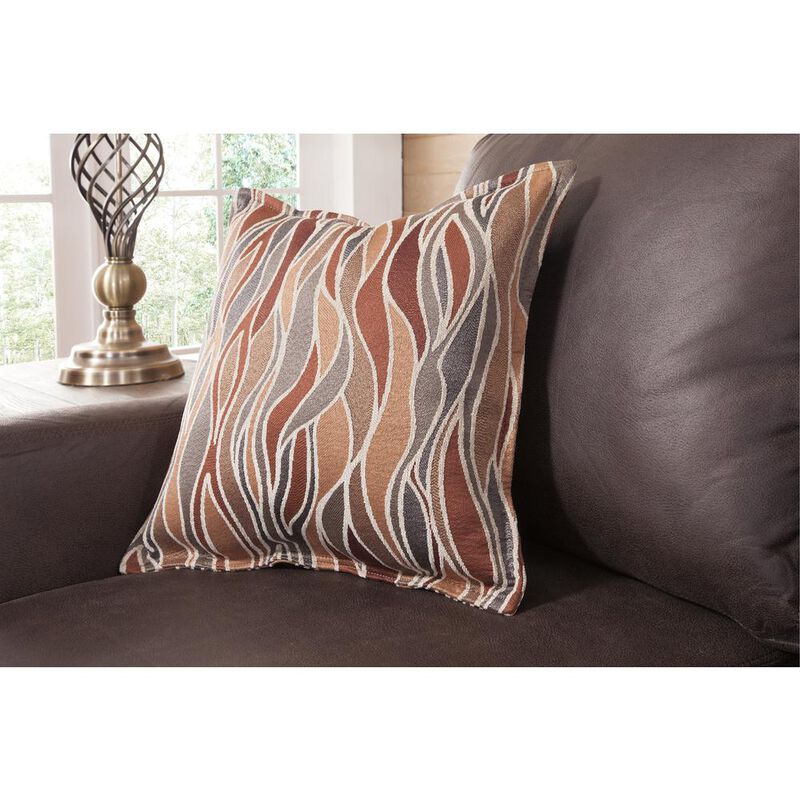 American Furniture Classics Loveseat with Two Accent Pillows, Brown