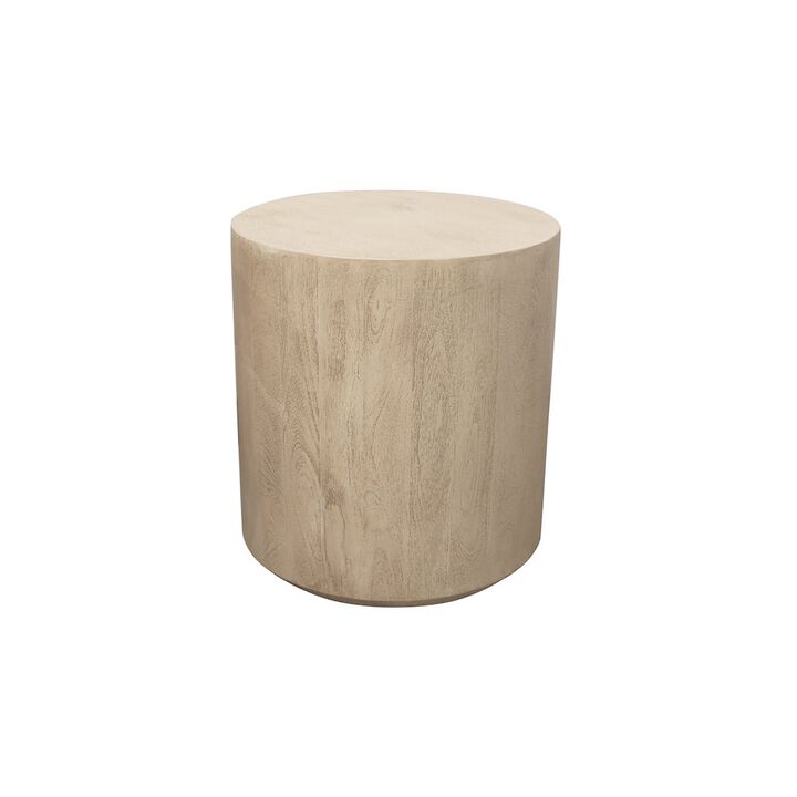 Flagstaff Round Side Table in Stone Natural