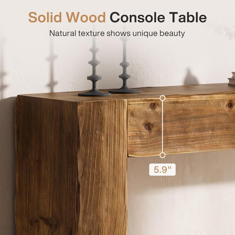 Tribesigns Farmhouse Wood Console Table image number 5