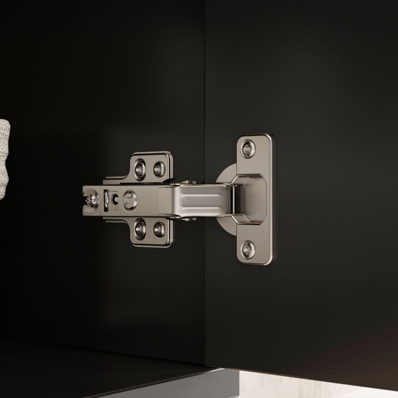 31.6 in. W x 19 in. D x 31.3 in. H in Black Ready to Assemble Free Standing Bathroom Cabinet with Basin without Mirror