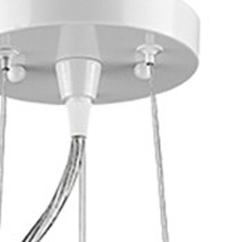 Hivvago Layla 1-Light White Bowl Pendant