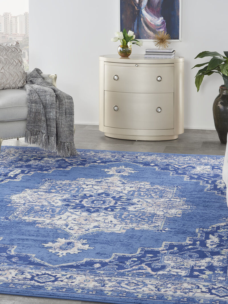 Whimsicle WHS03 Navy 8' x Round Rug image number 6