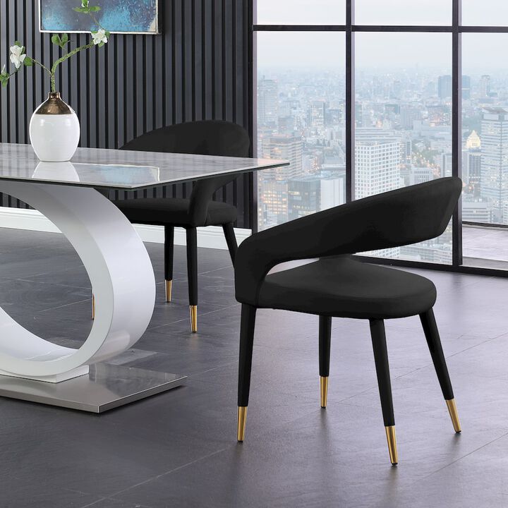 Meridian Furniture Destiny Black Velvet Dining Chair