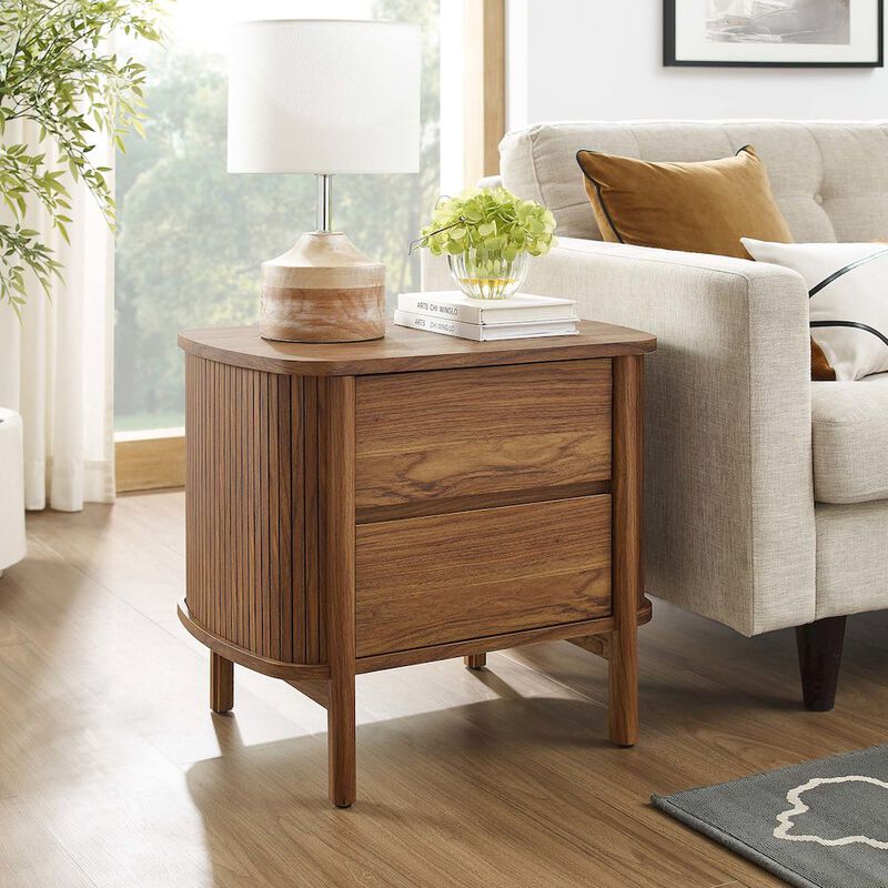 Cadence Fluted 2-Drawer Nightstand in Color image number 9